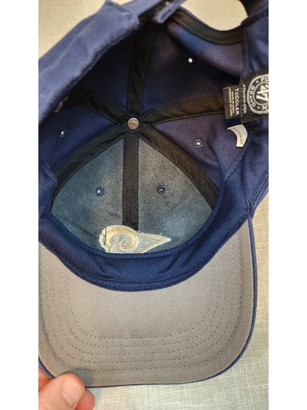 NFL St Louis LA Rams Football Logo 47 Brand Blue Hat Cap Adjustable Toddler USED - Picture 5 of 6